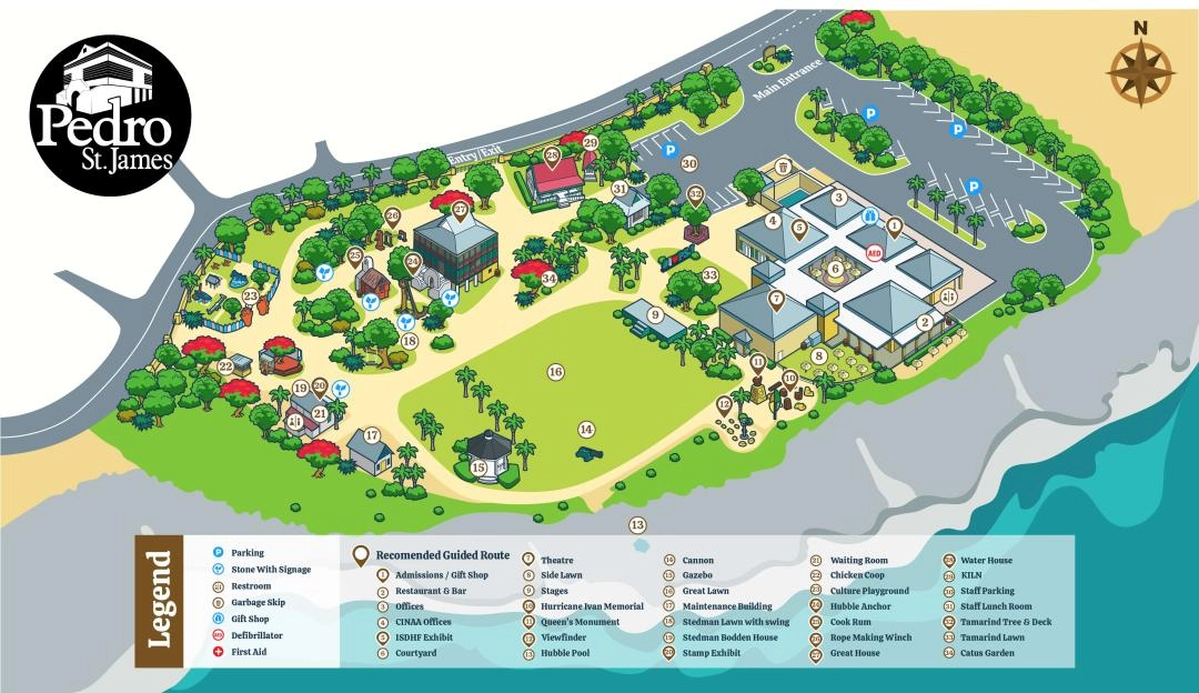 Pedro St. James Site Map
