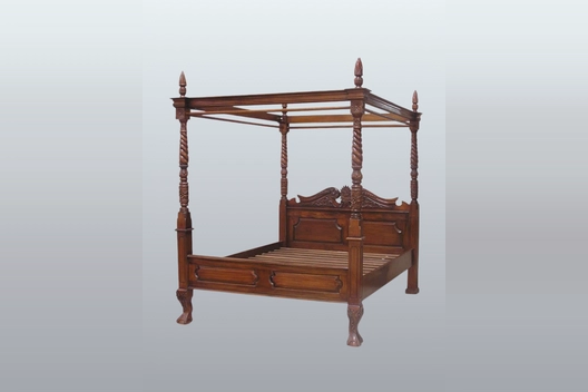 18th Century Georgian Style Mahogany Four Poster Bed
